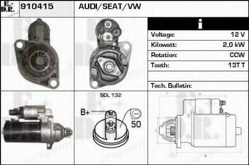 EDR 910415 - Motorino d'avviamento autozon.pro