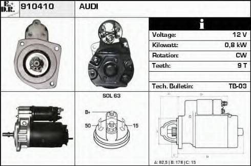 EDR 910410 - Motorino d'avviamento autozon.pro