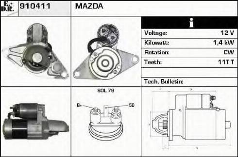 EDR 910411 - Motorino d'avviamento autozon.pro