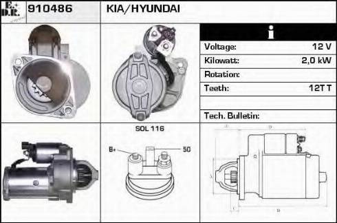 EDR 910486 - Motorino d'avviamento autozon.pro