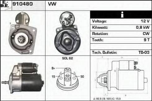 EDR 910480 - Motorino d'avviamento autozon.pro