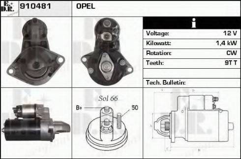 EDR 910481 - Motorino d'avviamento autozon.pro