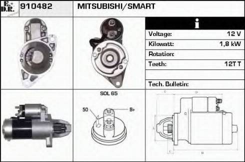 EDR 910482 - Motorino d'avviamento autozon.pro