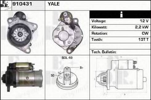 EDR 910431 - Motorino d'avviamento autozon.pro