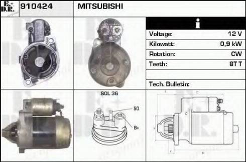 EDR 910424 - Motorino d'avviamento autozon.pro