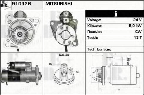 EDR 910426 - Motorino d'avviamento autozon.pro