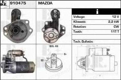 EDR 910475 - Motorino d'avviamento autozon.pro