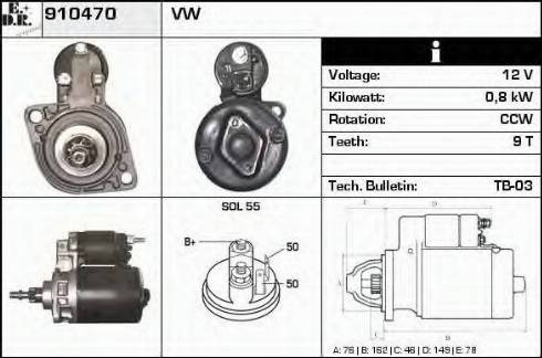 EDR 910470 - Motorino d'avviamento autozon.pro