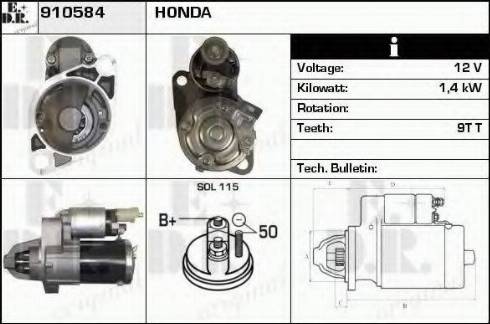 EDR 910584 - Motorino d'avviamento autozon.pro