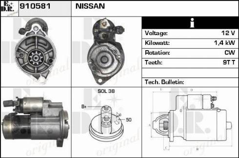 EDR 910581 - Motorino d'avviamento autozon.pro