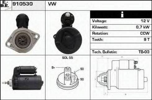 EDR 910530 - Motorino d'avviamento autozon.pro