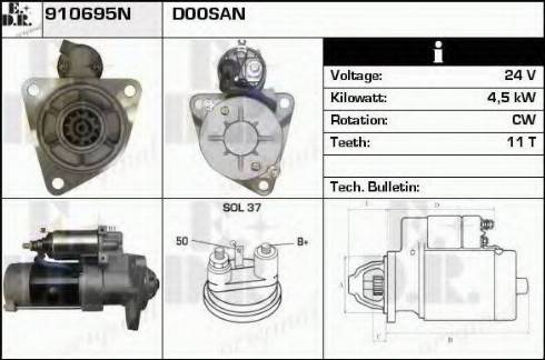 EDR 910695N - Motorino d'avviamento autozon.pro