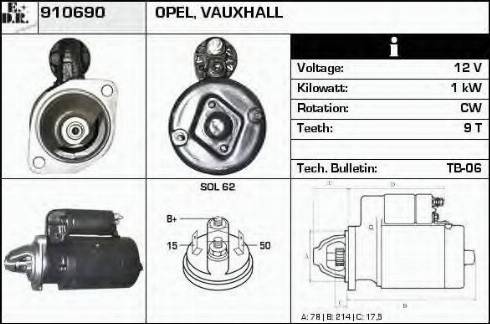 EDR 910690 - Motorino d'avviamento autozon.pro