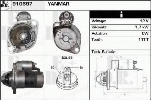 EDR 910697 - Motorino d'avviamento autozon.pro