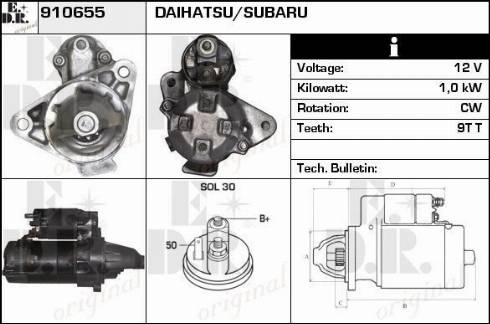 EDR 910655 - Motorino d'avviamento autozon.pro