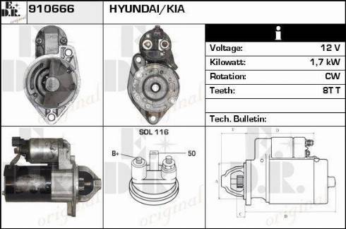 EDR 910666 - Motorino d'avviamento autozon.pro