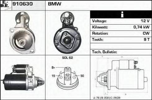 EDR 910630 - Motorino d'avviamento autozon.pro