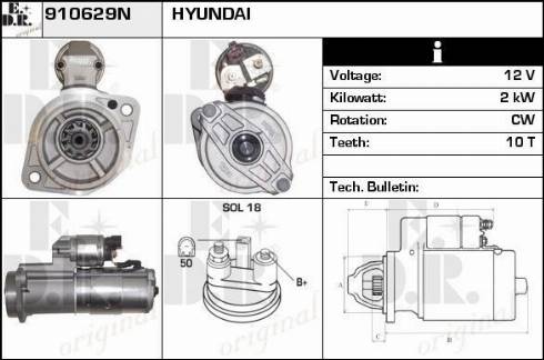 EDR 910629N - Motorino d'avviamento autozon.pro