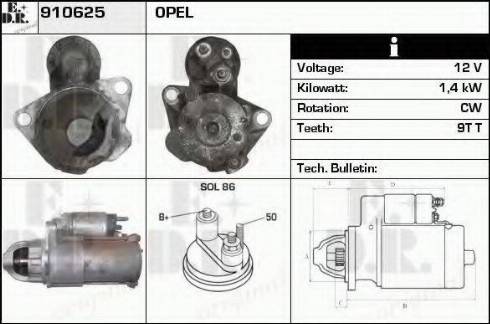 EDR 910625 - Motorino d'avviamento autozon.pro