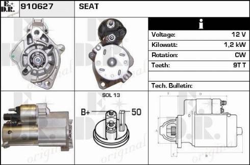 EDR 910627 - Motorino d'avviamento autozon.pro