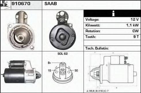 EDR 910670 - Motorino d'avviamento autozon.pro