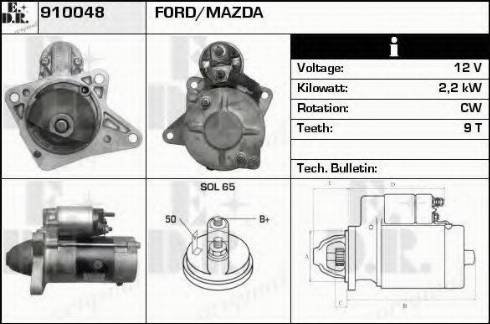 EDR 910048 - Motorino d'avviamento autozon.pro