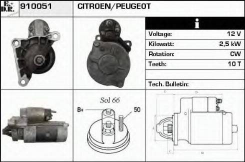 EDR 910051 - Motorino d'avviamento autozon.pro