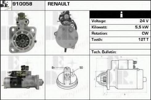 EDR 910058 - Motorino d'avviamento autozon.pro