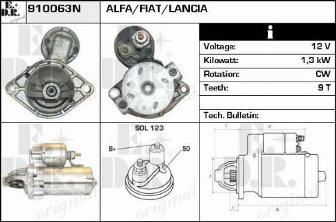 EDR 910063N - Motorino d'avviamento autozon.pro