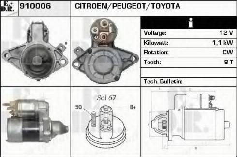 EDR 910006 - Motorino d'avviamento autozon.pro