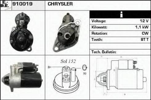 EDR 910019 - Motorino d'avviamento autozon.pro