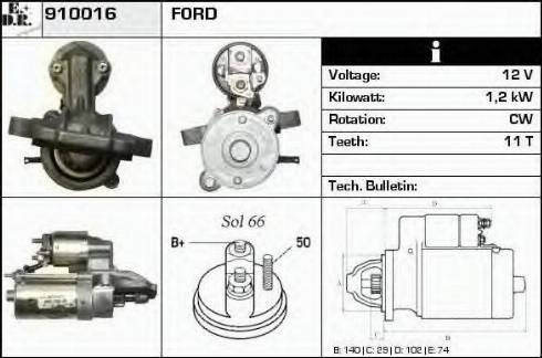 EDR 910016 - Motorino d'avviamento autozon.pro