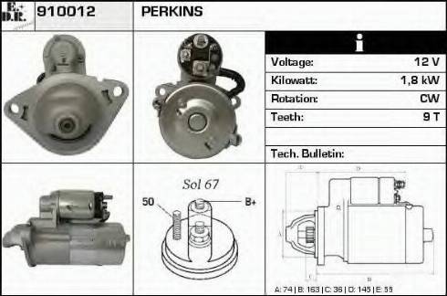 EDR 910012 - Motorino d'avviamento autozon.pro