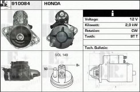 EDR 910084 - Motorino d'avviamento autozon.pro