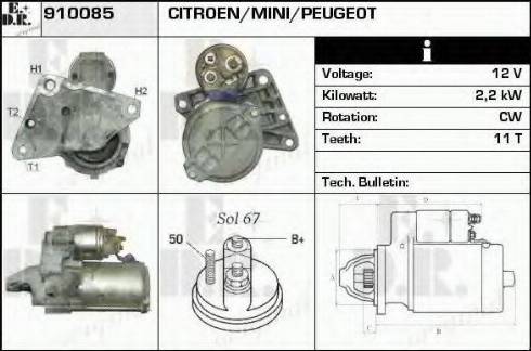 EDR 910085 - Motorino d'avviamento autozon.pro