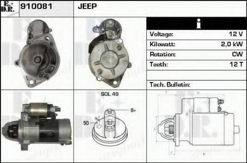 EDR 910081 - Motorino d'avviamento autozon.pro