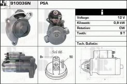 EDR 910036N - Motorino d'avviamento autozon.pro