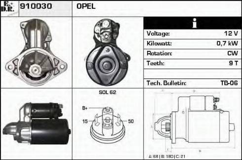 EDR 910030 - Motorino d'avviamento autozon.pro