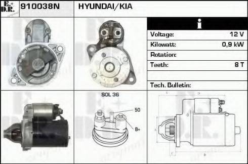 EDR 910038N - Motorino d'avviamento autozon.pro