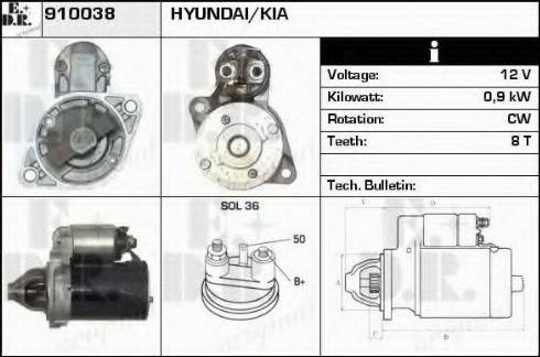 EDR 910038 - Motorino d'avviamento autozon.pro