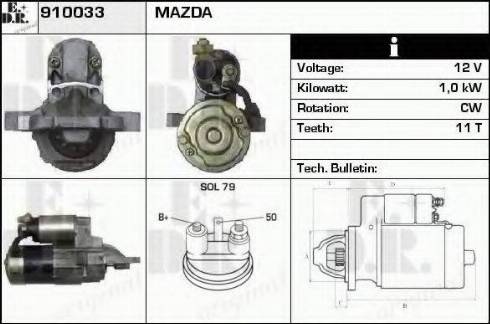 EDR 910033 - Motorino d'avviamento autozon.pro