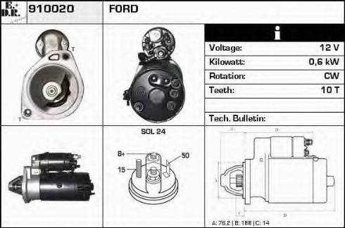 EDR 910020 - Motorino d'avviamento autozon.pro