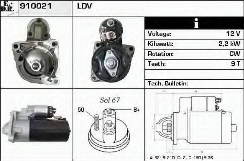 EDR 910021 - Motorino d'avviamento autozon.pro