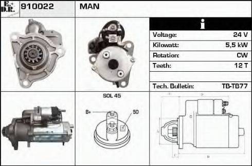 EDR 910022 - Motorino d'avviamento autozon.pro