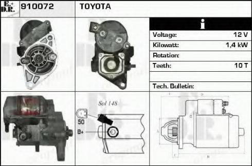 EDR 910072 - Motorino d'avviamento autozon.pro