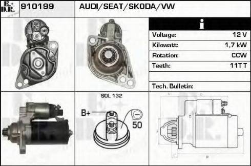 EDR 910199 - Motorino d'avviamento autozon.pro