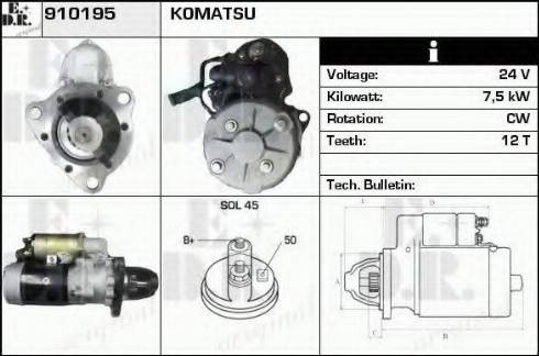 EDR 910195 - Motorino d'avviamento autozon.pro