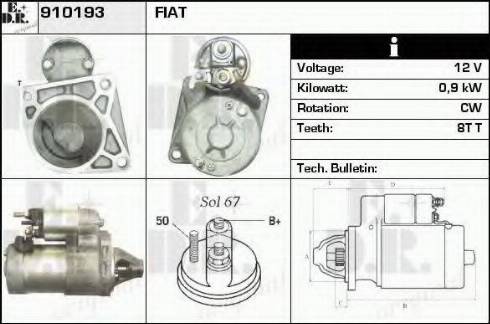 EDR 910193 - Motorino d'avviamento autozon.pro