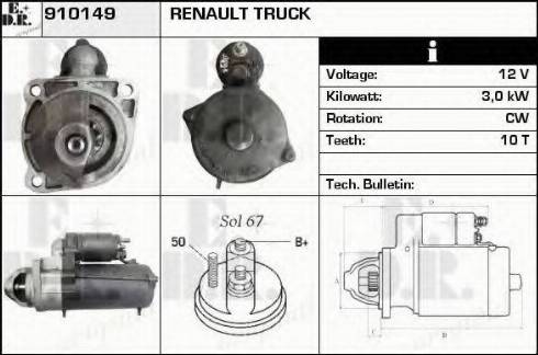 EDR 910149 - Motorino d'avviamento autozon.pro