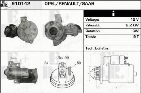 EDR 910142 - Motorino d'avviamento autozon.pro